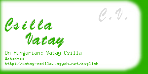 csilla vatay business card